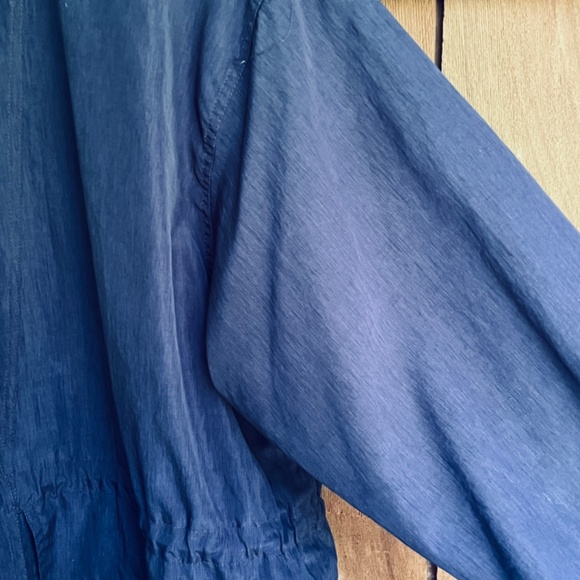 APROPOS Vintage 90s XL Navy Lining Full Zip Snap Windbreaker Parka Coat - Picture 14 of 16